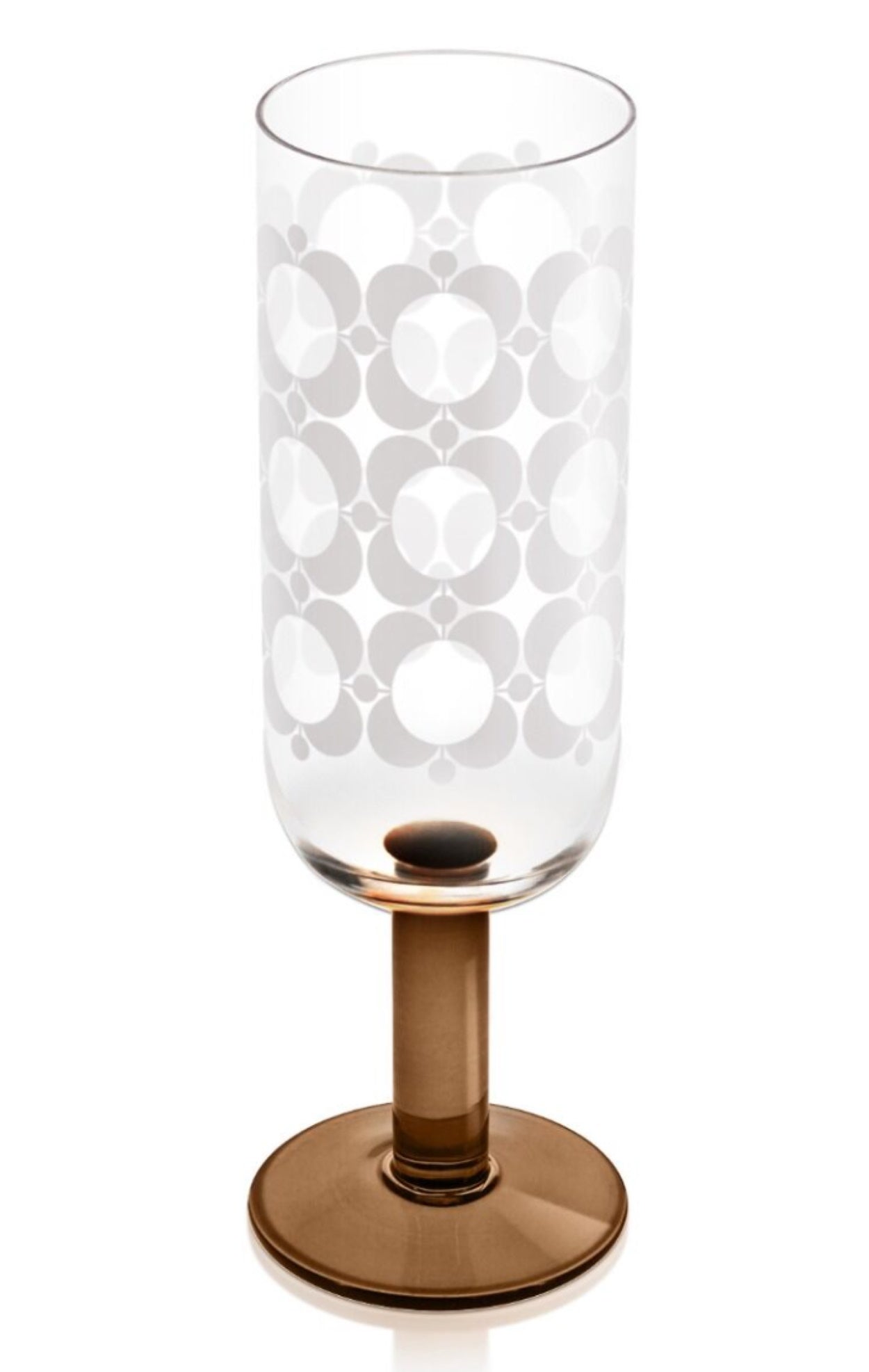 Orla Kiely Set of 4 Decorated Champagne Glasses - Atomic Flower