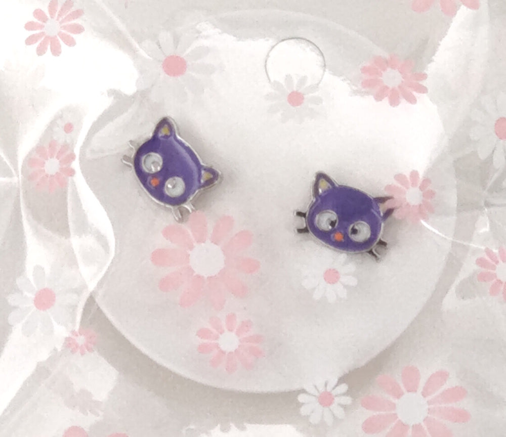 Chococat Metallic Earrings for Pierced Ears