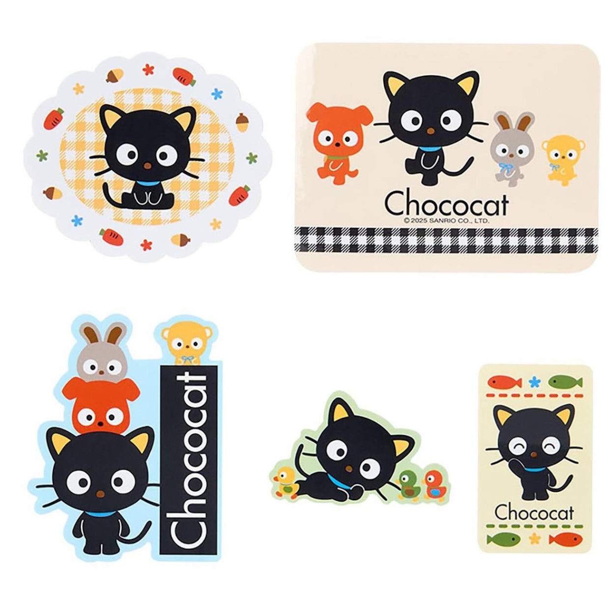 Chococat Stickers in Plastic Case Purse