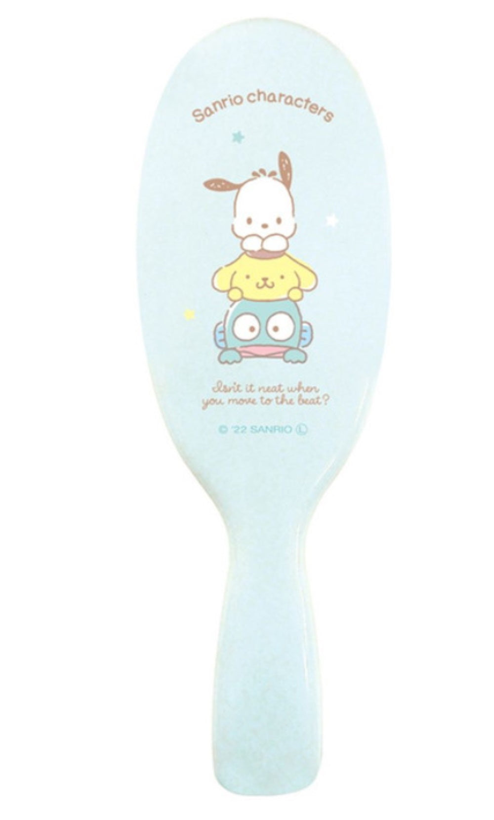 Sanrio Green Hairbrush - Pompompurin Pochacco Hangyodon