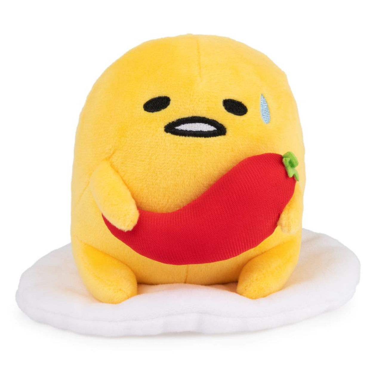 Gudetama (Lazy Egg) Sitting Soft Plush with Hot Chilli