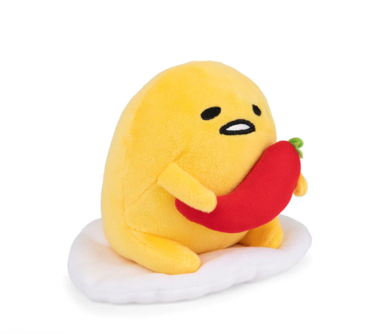 Gudetama (Lazy Egg) Sitting Soft Plush with Hot Chilli