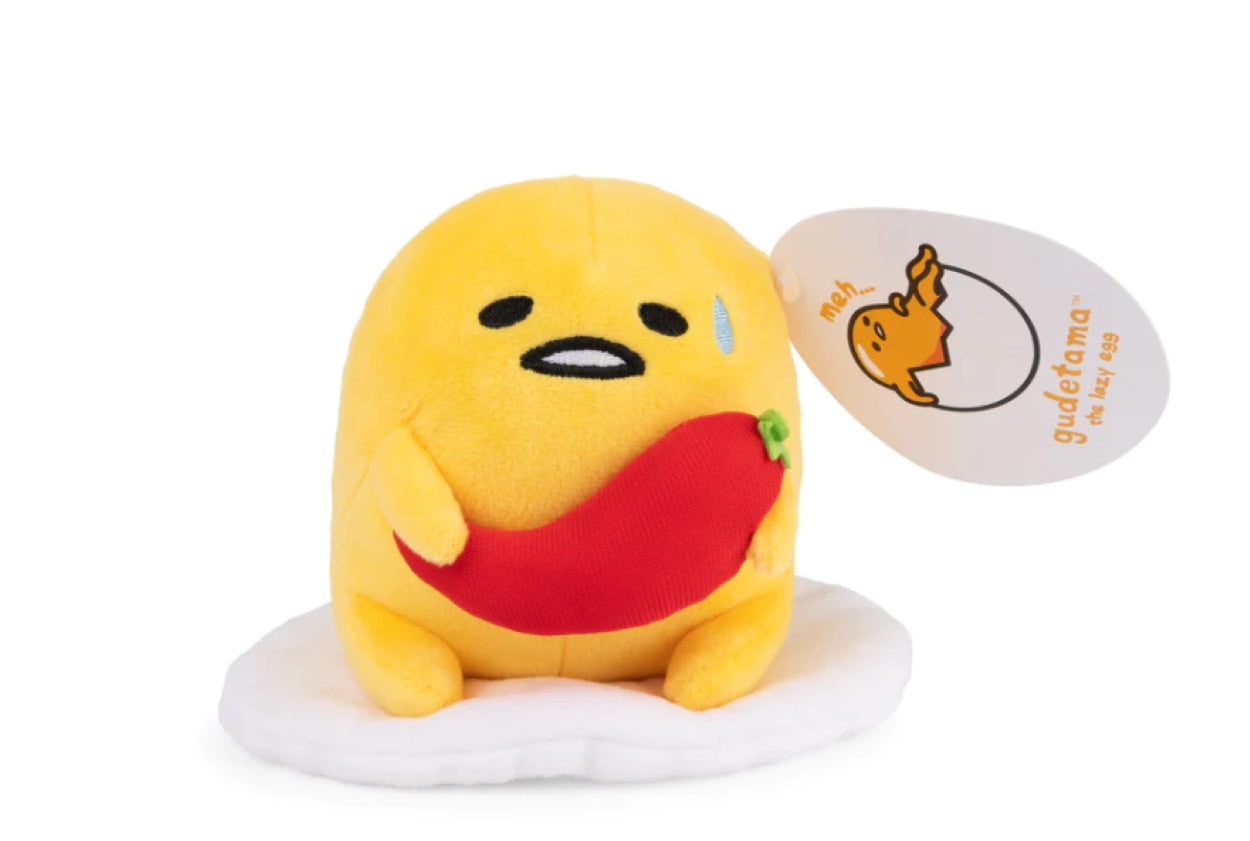 Gudetama (Lazy Egg) Sitting Soft Plush with Hot Chilli