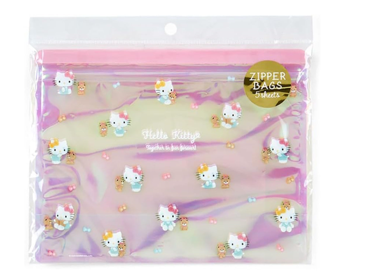 Hello Kitty 5 Pc Vinyl Cases Slide Zip