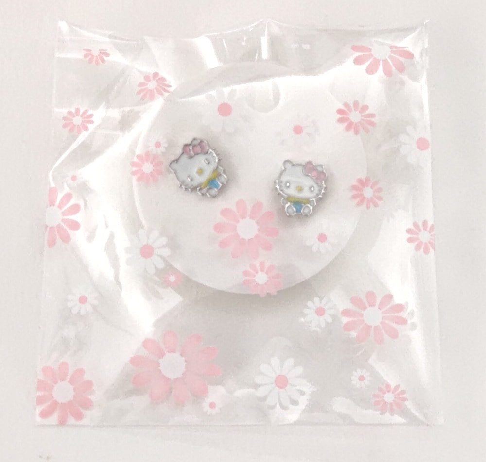 Hello Kitty Metallic Earrings for Pierced Ears