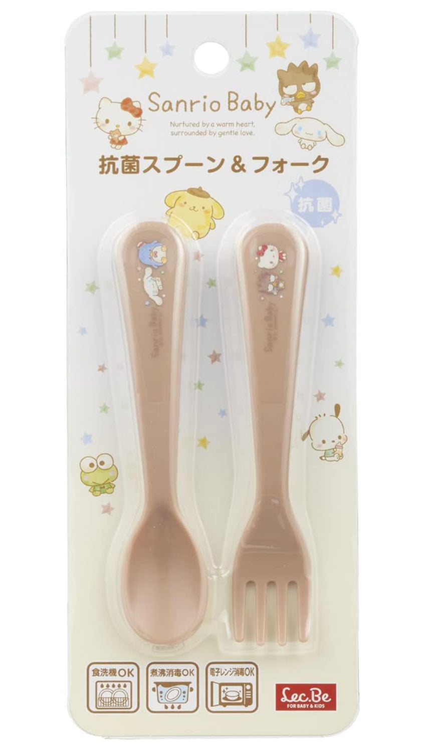 Sanrio Baby Antibacterial Spoon & Fork Set