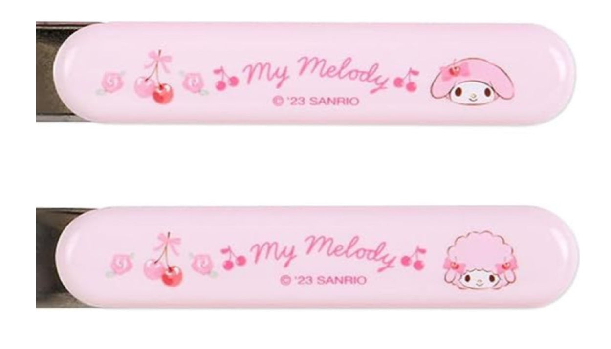 Sanrio My Melody & Sweet Piano Cutlery/Chopstick Set in Case