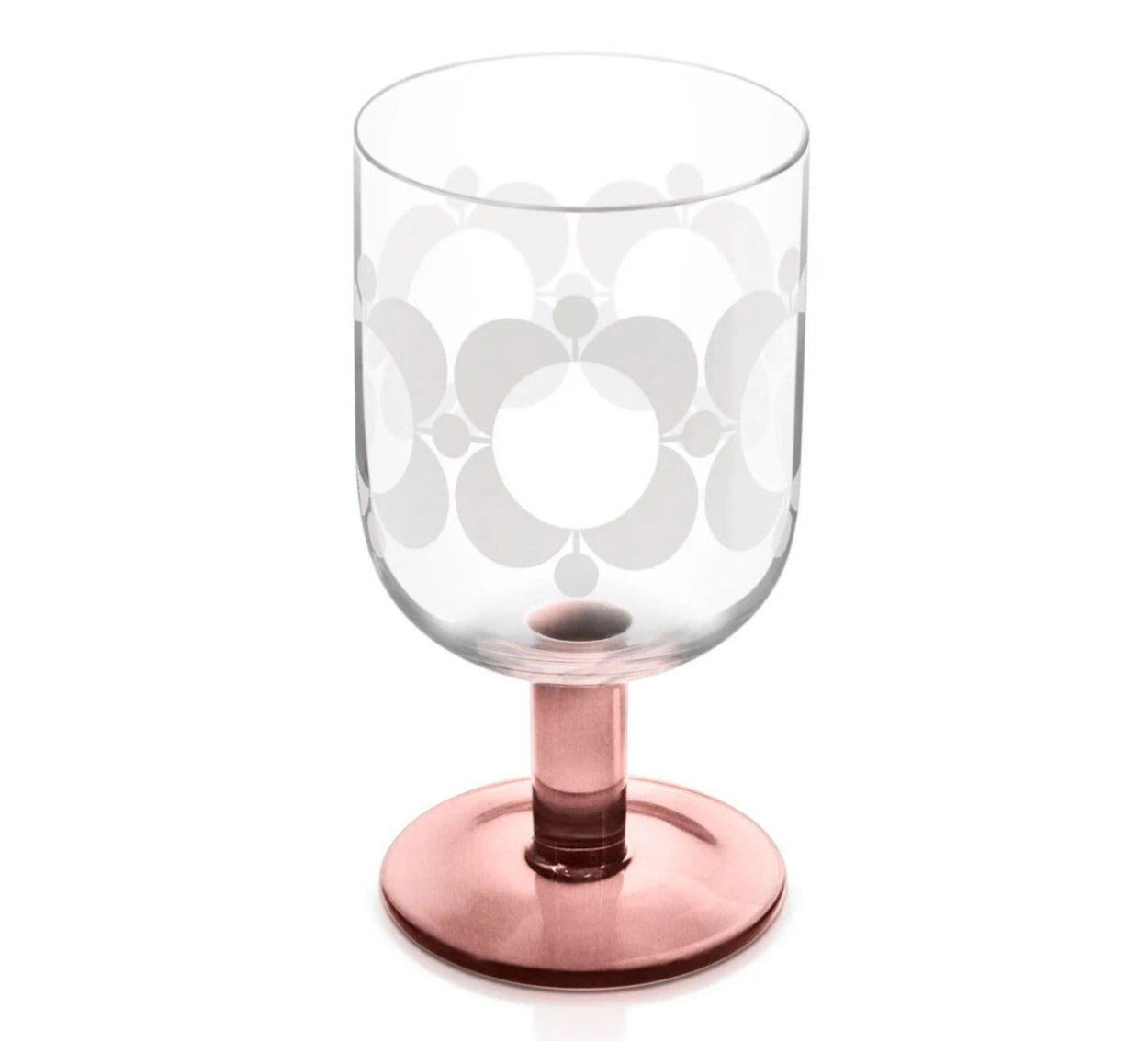Orla Kiely Set of 4 Decorated Wine Glasses - Atomic Flower