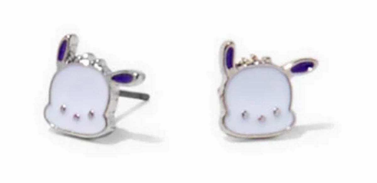 Pochacco Puppy Metallic Earrings for Pierced Ears