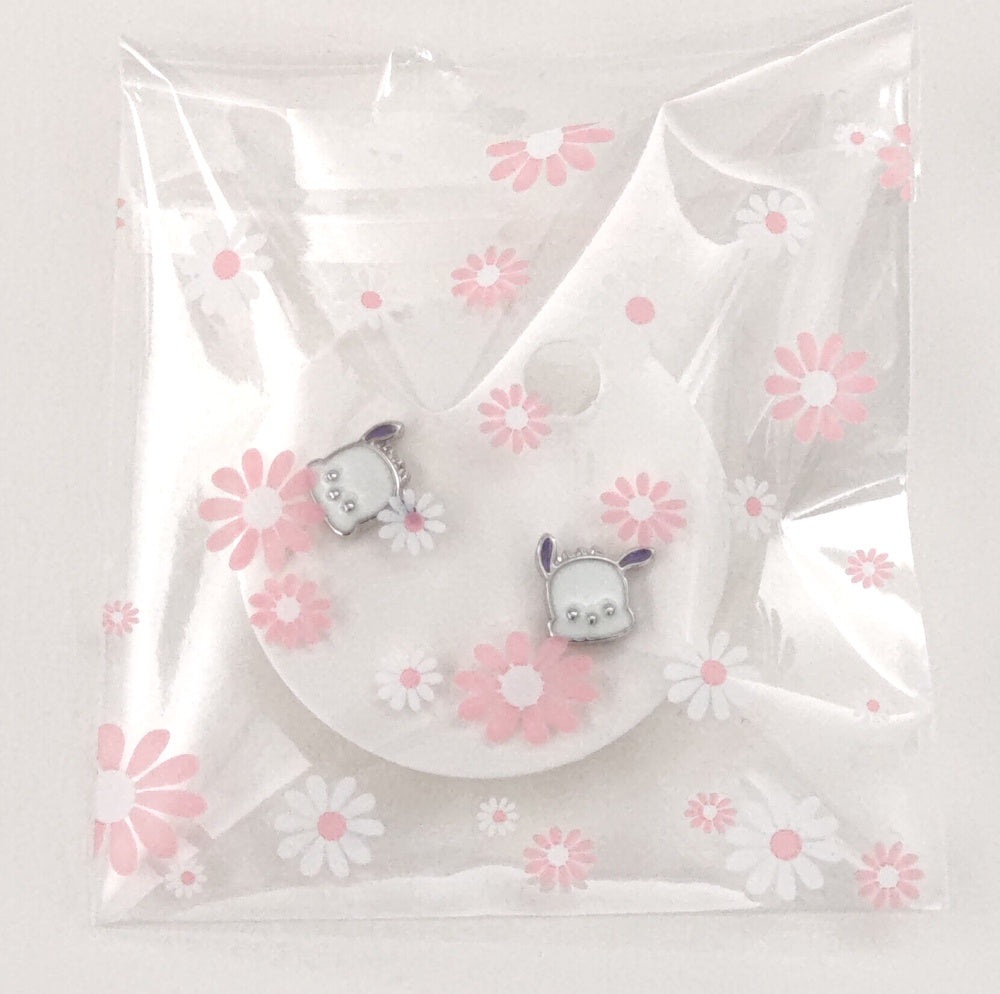 Pochacco Puppy Metallic Earrings for Pierced Ears