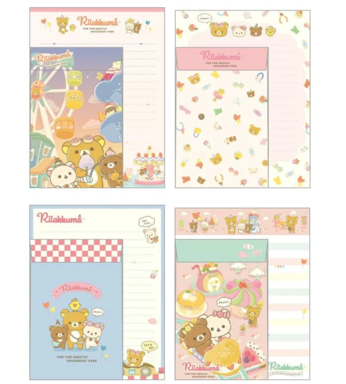 San-x Rilakkuma Amusement Park Letter Set