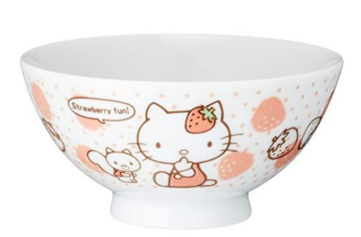 Sanrio Hello Kitty Ceramic Rice Bowl - Strawberry