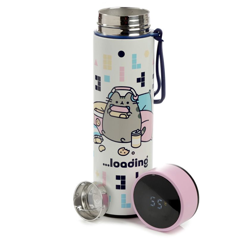 Pusheen Travel Mug with Digital Thermometer