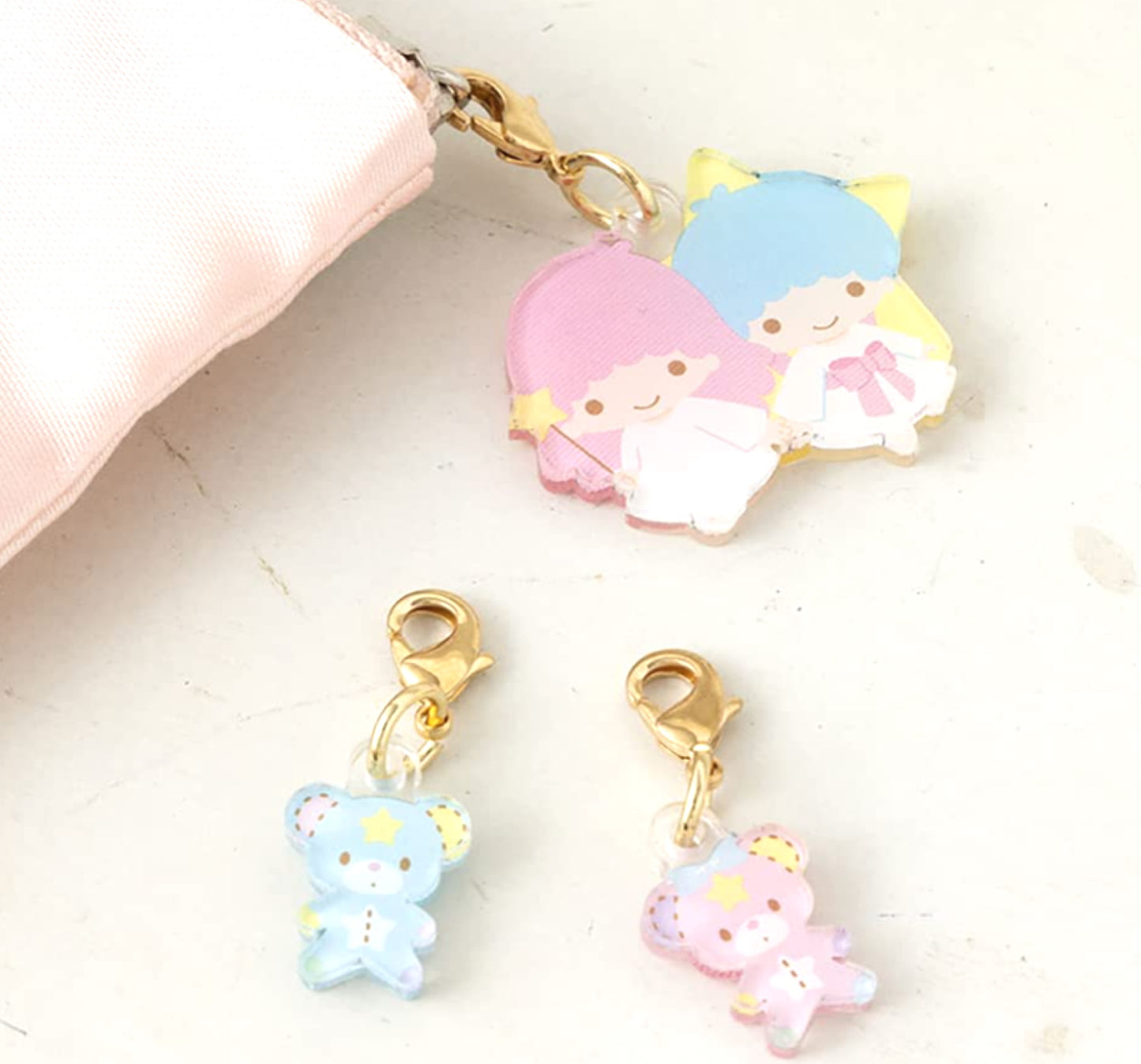 Sanrio Little Twin Stars Acrylic Mascot Clip on Set